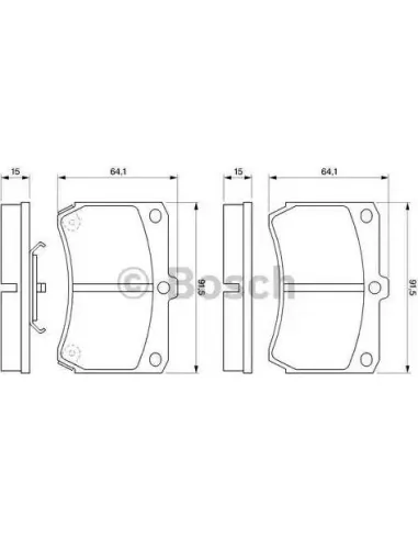 Juego de pastillas de freno Bosch 986460390