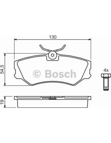Juego de pastillas de freno Bosch 986460941