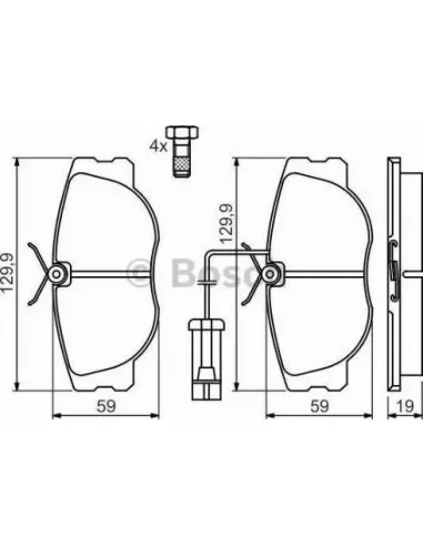 Juego de pastillas de freno Bosch 986460942