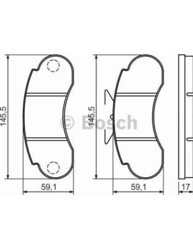 Juego de pastillas de freno Bosch 986460947