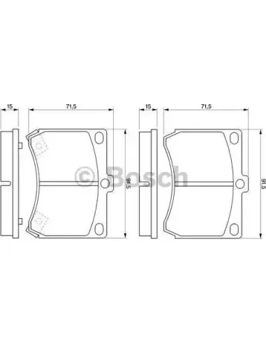 Juego de pastillas de freno Bosch 986460974