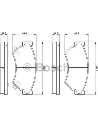 Juego de pastillas de freno Bosch 986461128