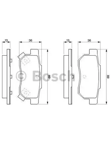 Juego de pastillas de freno Bosch 986461131