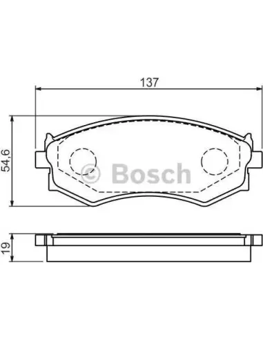 Juego de pastillas de freno Bosch 986461139