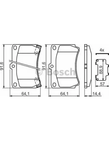 Juego de pastillas de freno Bosch 986461141
