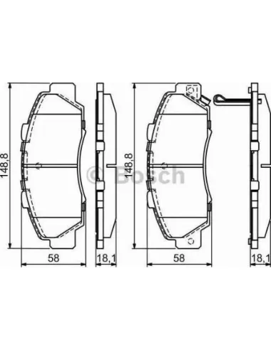 Juego de pastillas de freno Bosch 986461142