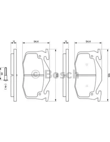 Juego de pastillas de freno Bosch 986461149