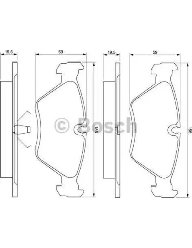 Juego de pastillas de freno Bosch 986461752