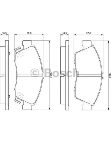 Juego de pastillas de freno Bosch 986461759