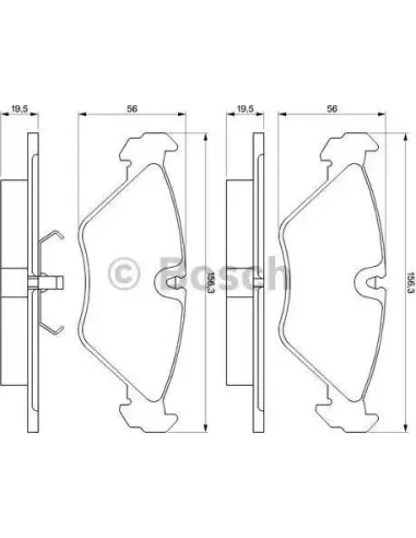 Juego de pastillas de freno Bosch 986461766