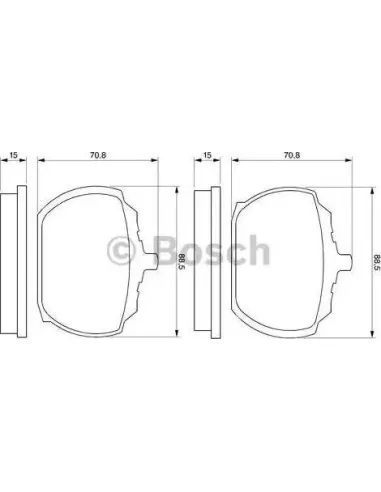 Juego de pastillas de freno Bosch 986463641