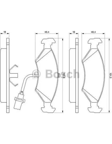 Juego de pastillas de freno Bosch 986466403