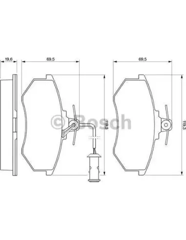 Juego de pastillas de freno Bosch 986466693