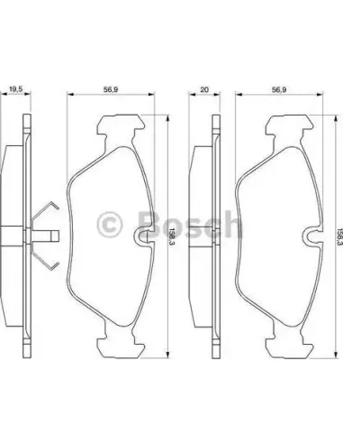 Juego de pastillas de freno Bosch 986467570