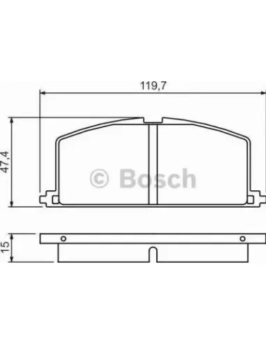 Juego de pastillas de freno Bosch 986468701