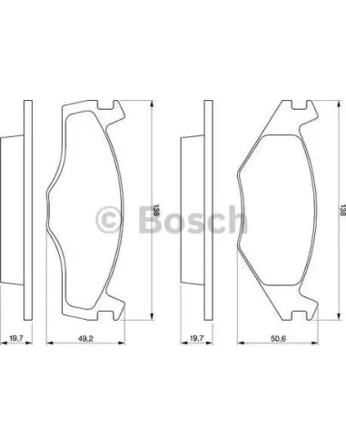 Juego de pastillas de freno Bosch 986468870