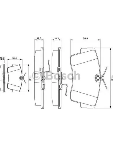 Juego de pastillas de freno Bosch 986469761