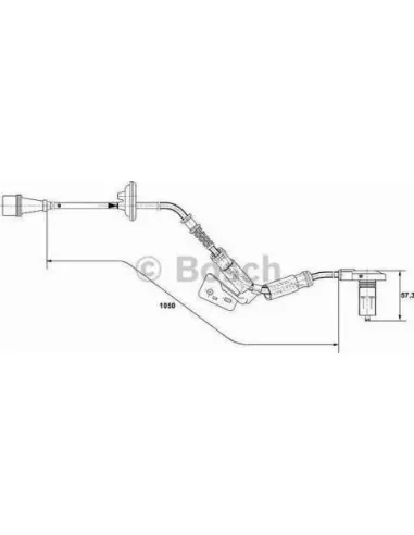 Sensor, revoluciones de la rueda Bosch 265001278