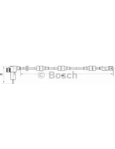 Sensor, revoluciones de la rueda Bosch 265006203