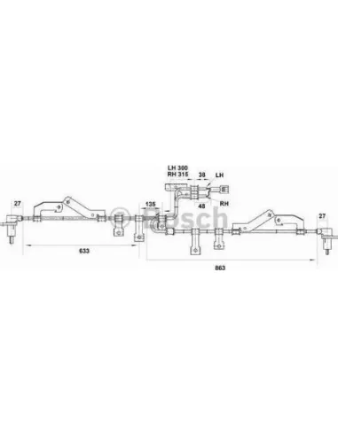 Sensor, revoluciones de la rueda Bosch 265006256