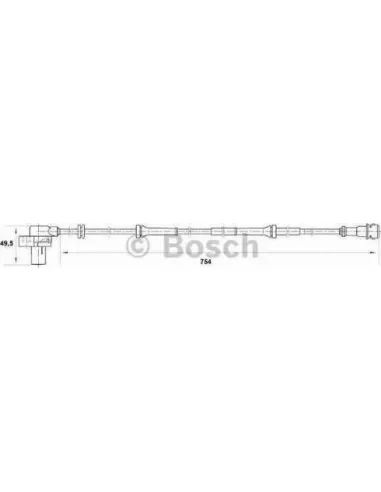 Sensor, revoluciones de la rueda Bosch 265006294