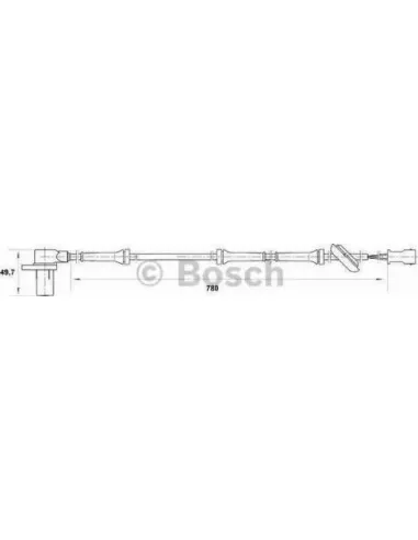 Sensor, revoluciones de la rueda Bosch 265006569