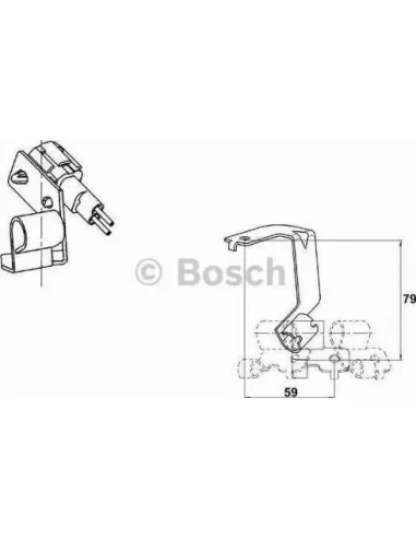 Sensor, revoluciones de la rueda Bosch 265006670