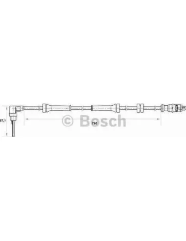 Sensor, revoluciones de la rueda Bosch 265007024