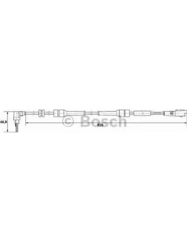 Sensor, revoluciones de la rueda Bosch 265007083