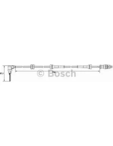 Sensor, revoluciones de la rueda Bosch 265007511