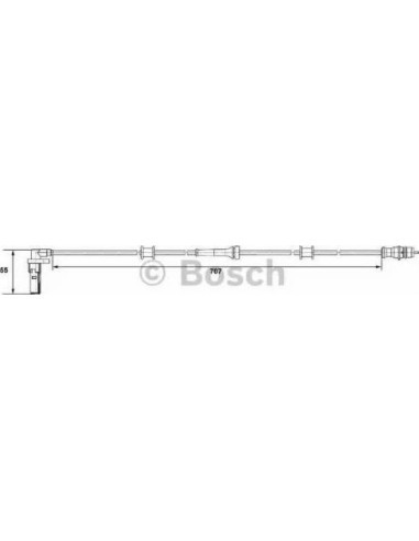 Sensor, revoluciones de la rueda Bosch 265007532