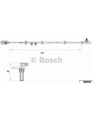 Sensor, revoluciones de la rueda Bosch 265007558