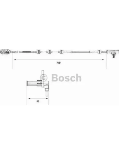 Sensor, revoluciones de la rueda Bosch 265007632