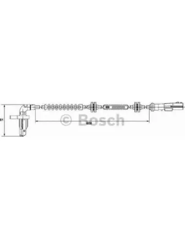 Sensor, revoluciones de la rueda Bosch 265008294