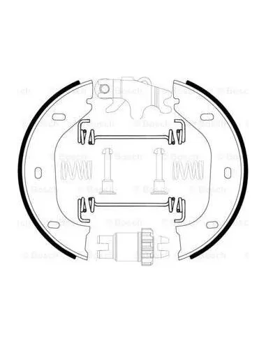 Juego de zapatas de frenos, freno de estacionamiento Bosch 204113801