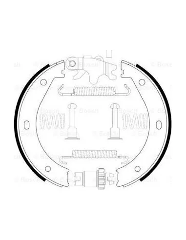 Juego de zapatas de frenos, freno de estacionamiento Bosch 204113804
