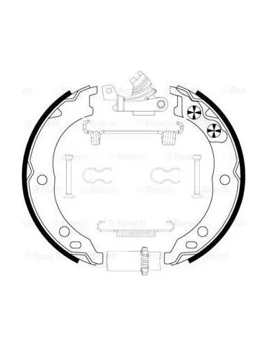 Juego de zapatas de frenos, freno de estacionamiento Bosch 204113821