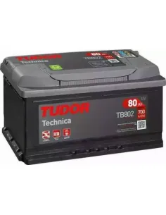 TUDOR - TB802 - Batería de arranque 12V 80AH 700EN...