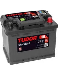 TUDOR - TC550 - Batería de arranque 55AH + DERECHA 460A...