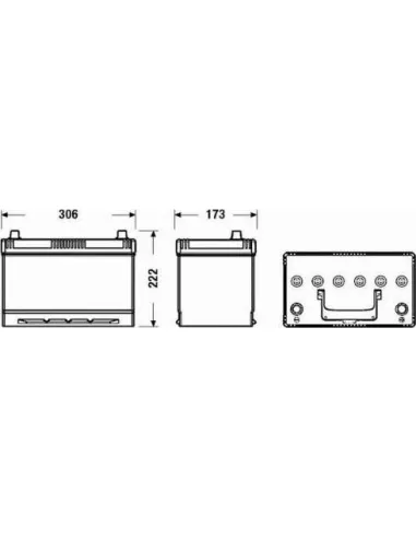 TUDOR - TC904 - Batería de arranque 90AH+ DCH...