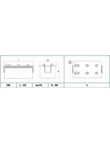 TUDOR - TG2253 - Batería de arranque 215AH...