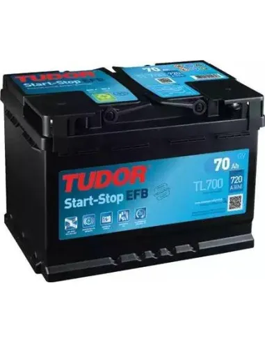 TUDOR - TL700 - Batería de arranque 12V 70AH 720EN 278X175X190 SISTEMA STAR&STOP