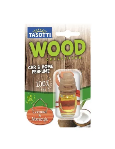 Ambientador Tasotti Madera Para Colgar Coco Y Maracuyá 7 Ml.