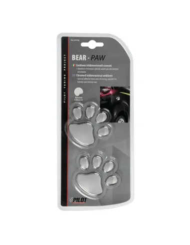 Emblema 3D Cromado Bear Paw