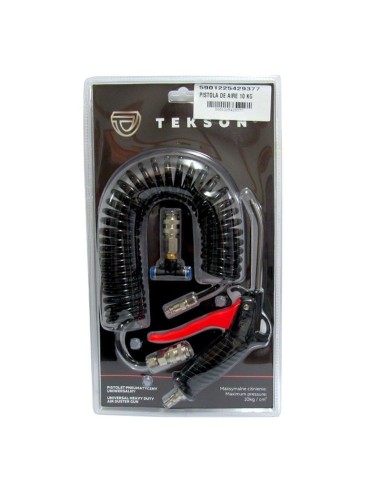 Pistola de Aire Comprimido Tekson con Manguera Espiral Hasta 10 kg