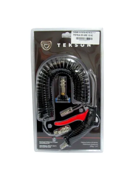 Pistola de Aire Comprimido Tekson con Manguera Espiral Hasta 10 kg