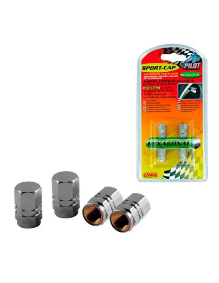 Tapones Valvula Cromados Aluminio