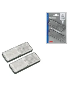 Reflectores Rectangulares Blancos 90X35 Mm 2 Piezas