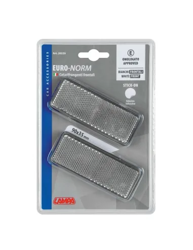 Reflectores Rectangulares Blancos 90X35 Mm 2...