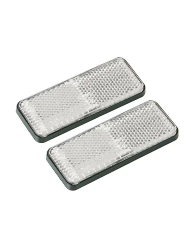 Reflectores Rectangulares Blancos 90X35 Mm 2...